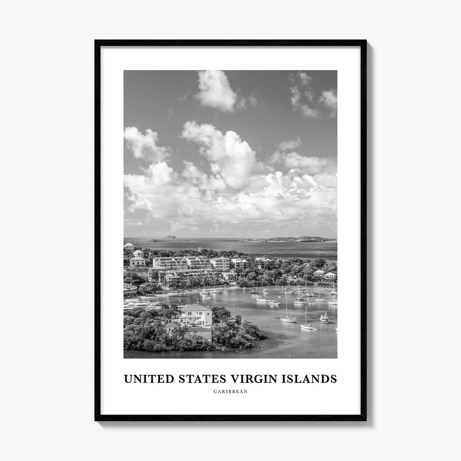United States Virgin Islands Classic Poster, framed poster mockup