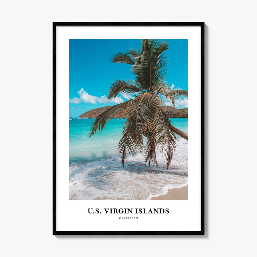 U.S. Virgin Islands Classic Poster, framed poster mockup