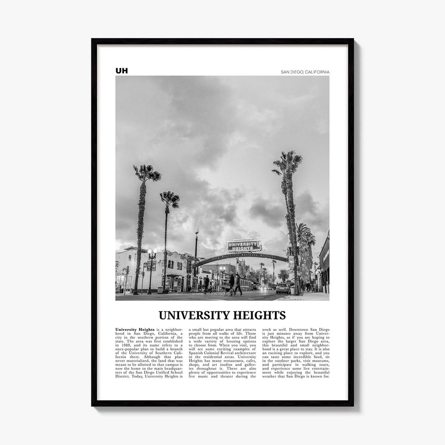 University Heights Newspaper Poster, framed poster mockup