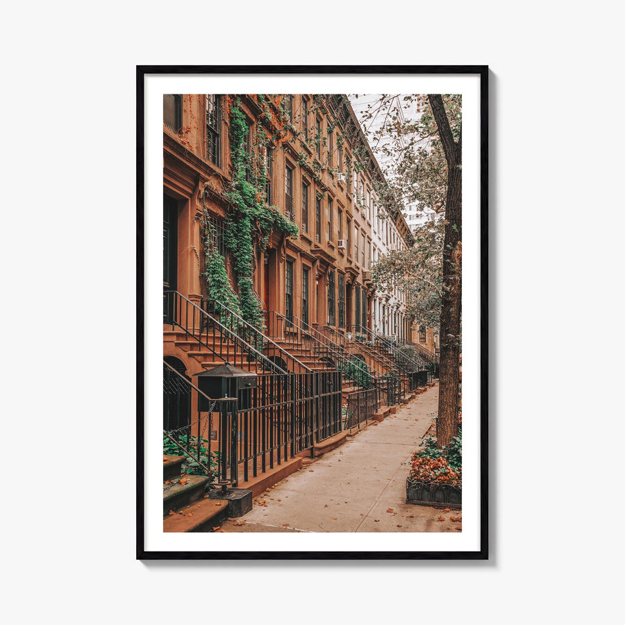Upper East Side no. 2 colorful photo poster of Manhattan, New York City – vertical wall art, unframed print shown in interior