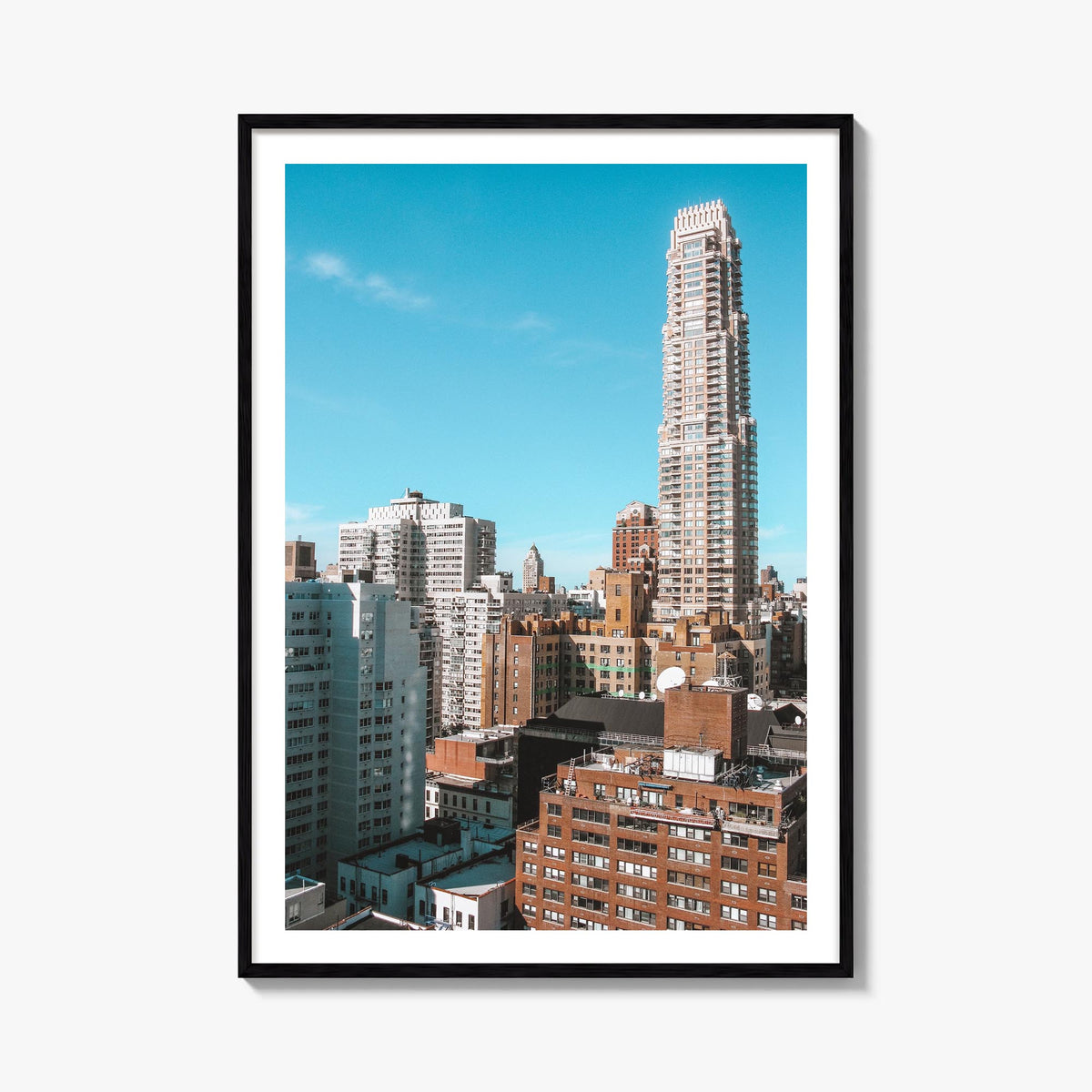 Upper East Side no. 1 colorful photo poster of New York, USA – vertical wall art, unframed print shown in interior mockup