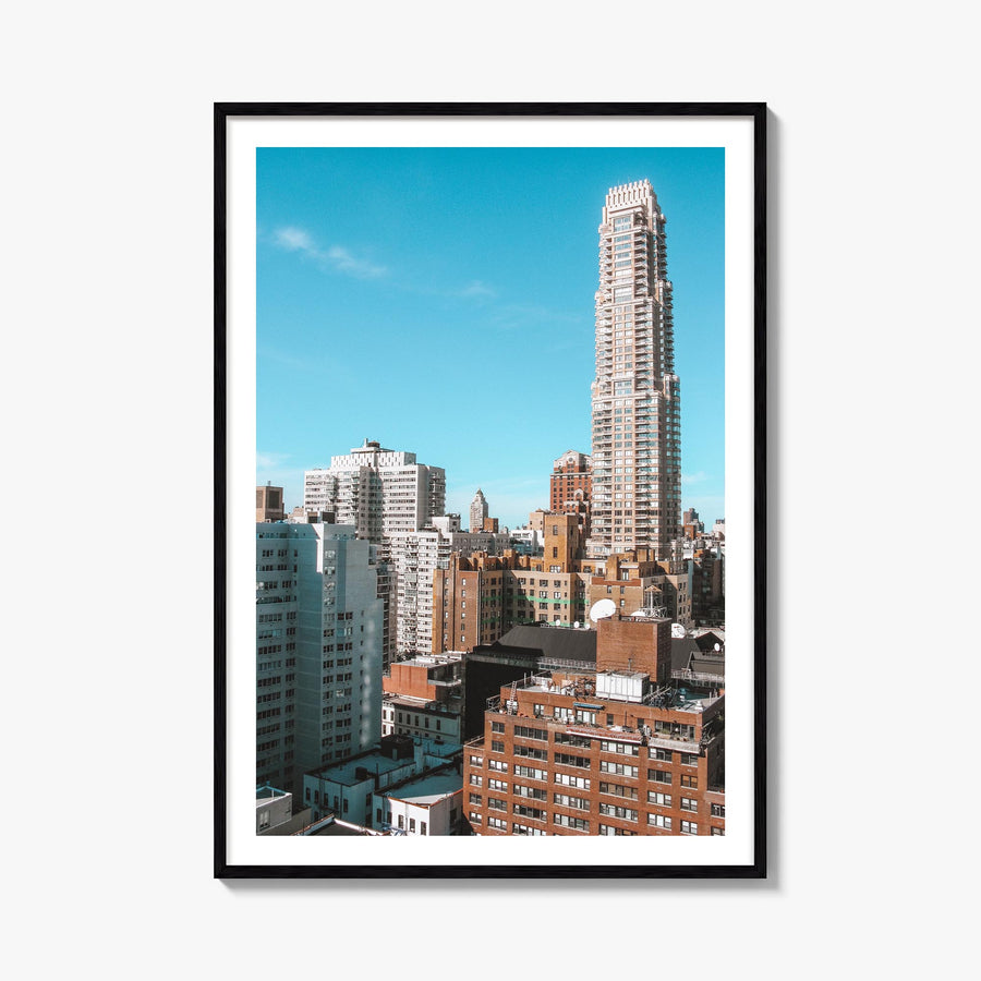 Upper East Side no. 1 colorful photo poster of New York, USA – vertical wall art, unframed print shown in interior mockup