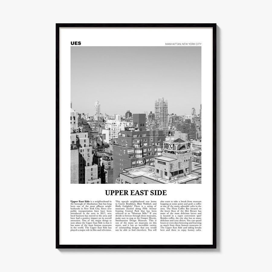 Upper East Side Newspaper Poster, framed poster mockup