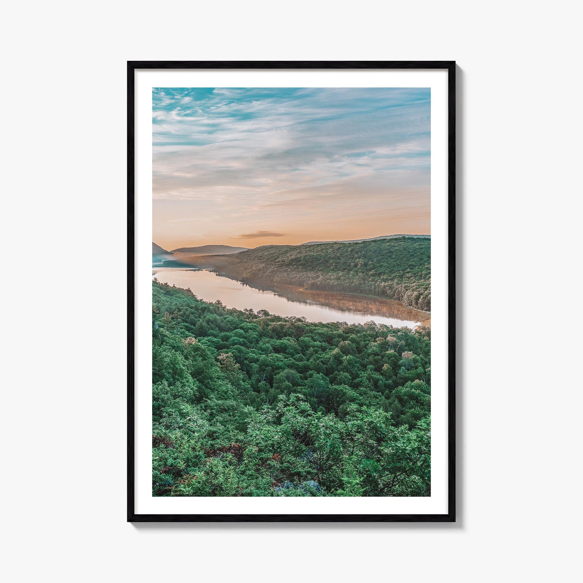 Upper Peninsula colorful photo poster of Michigan, USA – vertical wall art, unframed print shown in interior mockup