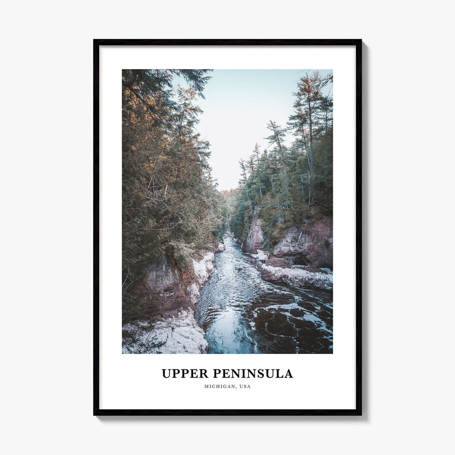 Upper Peninsula Classic Poster, framed poster mockup