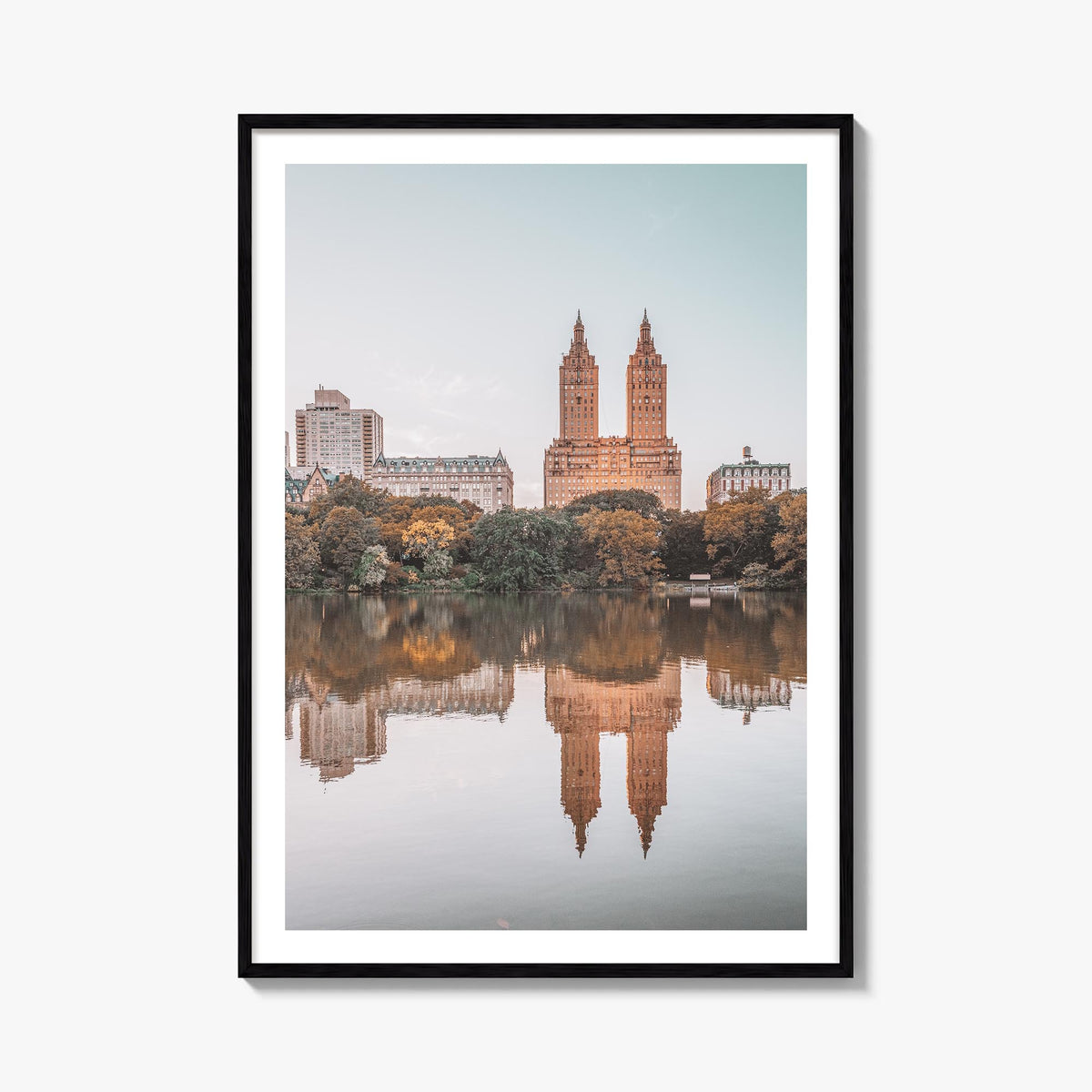 Upper West Side no. 1 colorful photo poster of Manhattan, New York City – vertical wall art, unframed print shown in interior