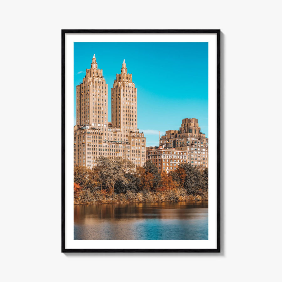 Upper West Side no. 2 colorful photo poster of Manhattan, New York City – vertical wall art, unframed print shown in interior
