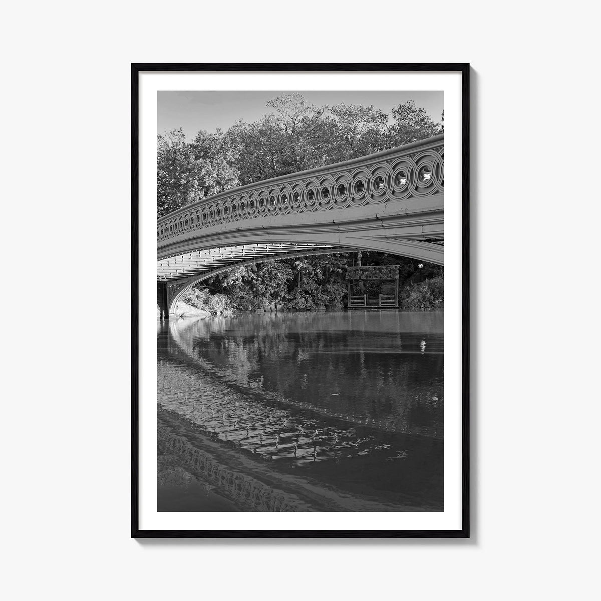 Upper West Side no. 3 black & white photo poster of Manhattan, New York City – vertical wall art, unframed print shown in int