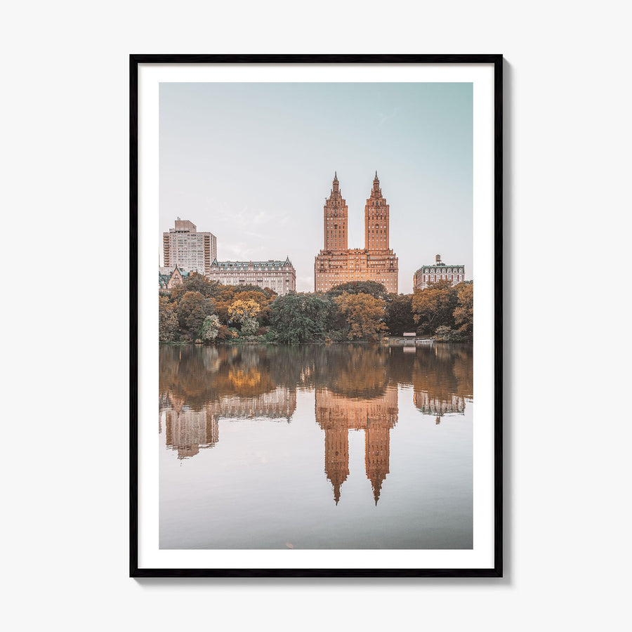 Upper West Side Photo No 1 Poster, framed poster mockup, white border