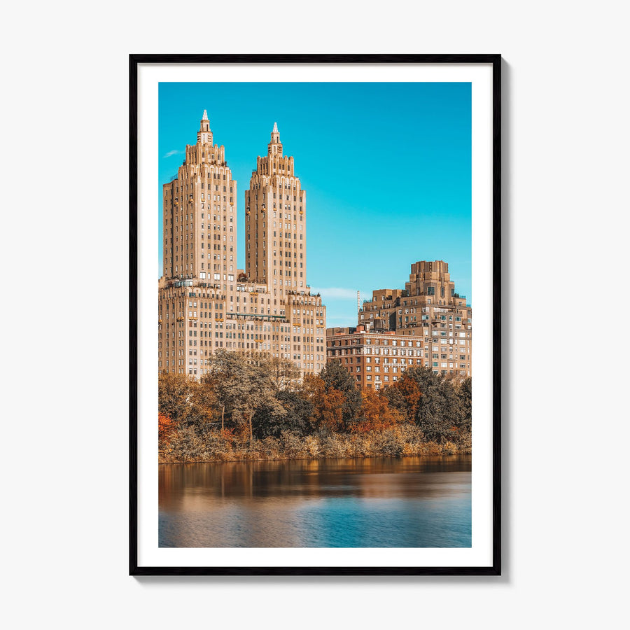 Upper West Side Photo No 2 Poster, framed poster mockup, white border