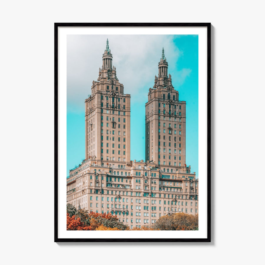 Upper West Side Photo No 3 Poster, framed poster mockup, white border