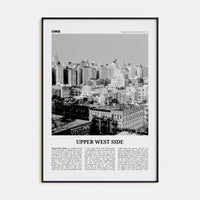 Upper West Side Poster Black Metal / 8x12 in Nbourhood Travel B&W Poster