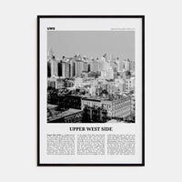 Upper West Side Poster Black Wood / 8x12 in Nbourhood Travel B&W Poster