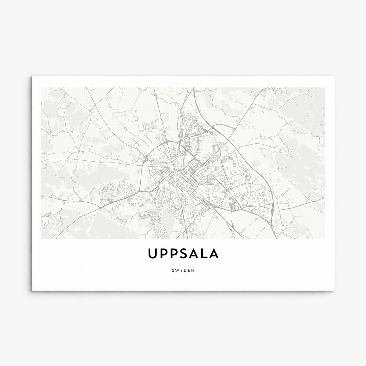 Uppsala Map Poster, print only (unframed)