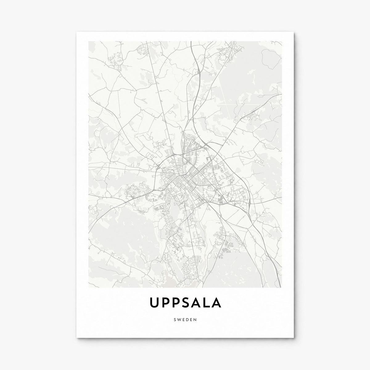 Uppsala Map Poster, print only (unframed)
