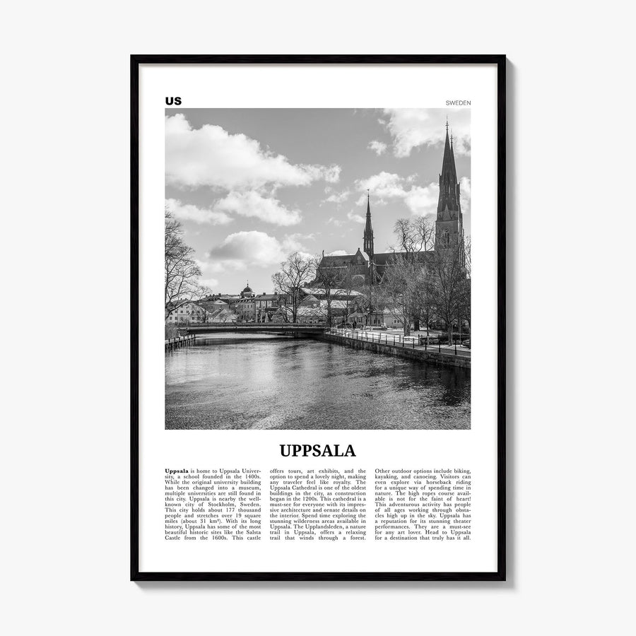 Uppsala Newspaper Poster, framed poster mockup