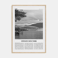 Upstate New York Poster Natural Wood / 8x12 in Nbourhood Travel B&W Poster