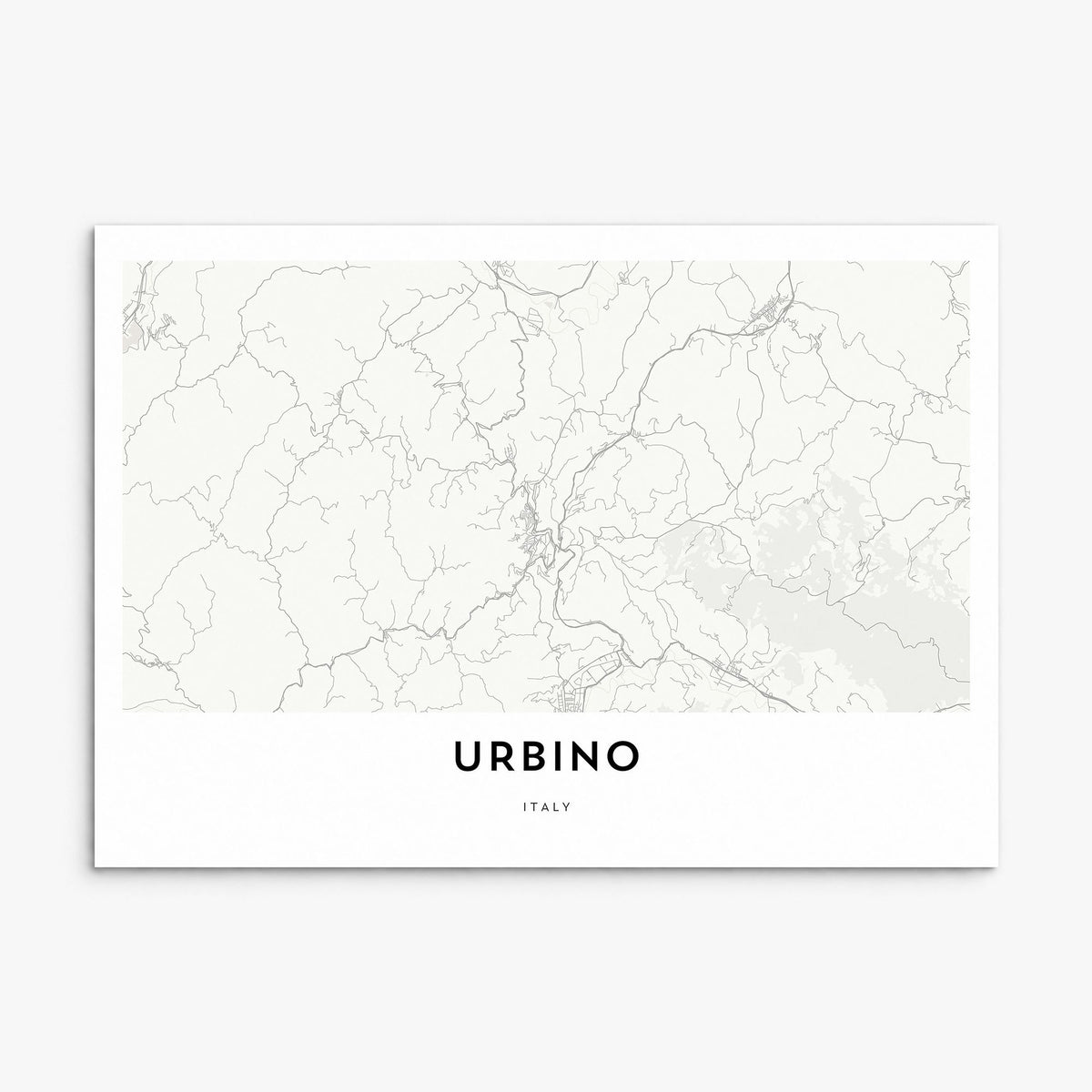 Urbino Map Poster, print only (unframed)