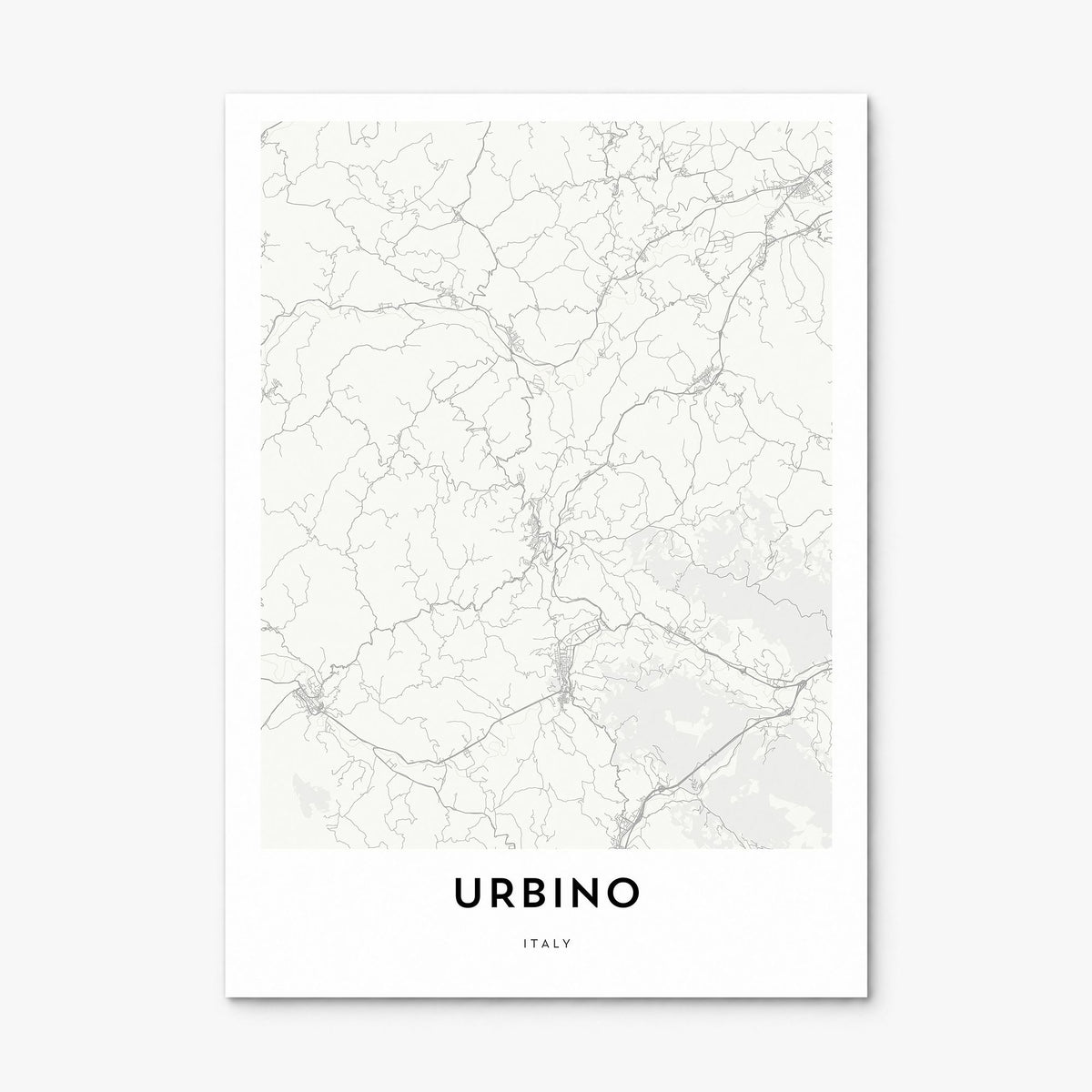Urbino Map Poster, print only (unframed)