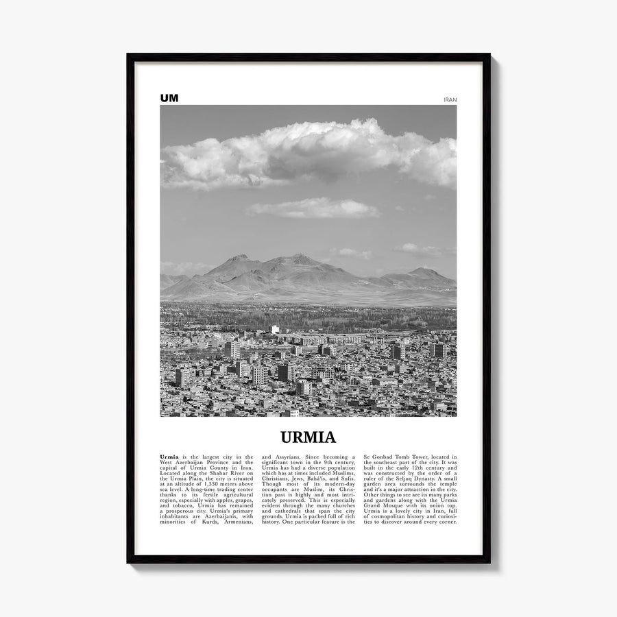 Urmia City Newspaper Poster, framed poster mockup