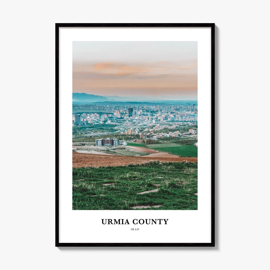 Urmia County Classic Poster, framed poster mockup