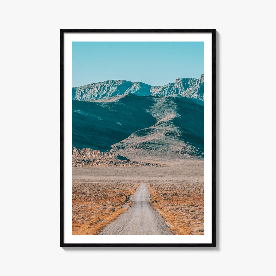 U.S. Route 50 colorful photo poster of United States – vertical wall art, unframed print shown in interior mockup