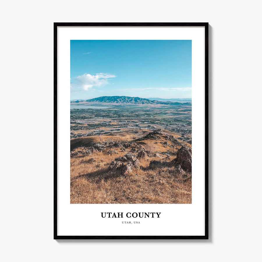 Utah County Classic Poster, framed poster mockup