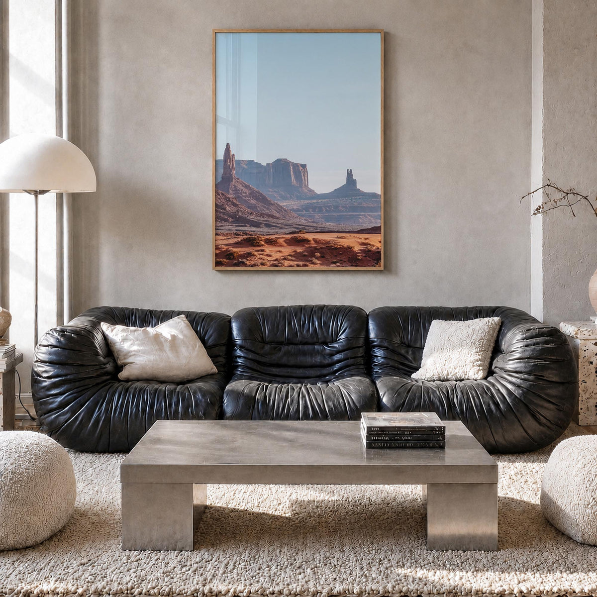 Utah no. 1 colorful photo poster of United States – vertical wall art in natural wood frame, hanging on wall
