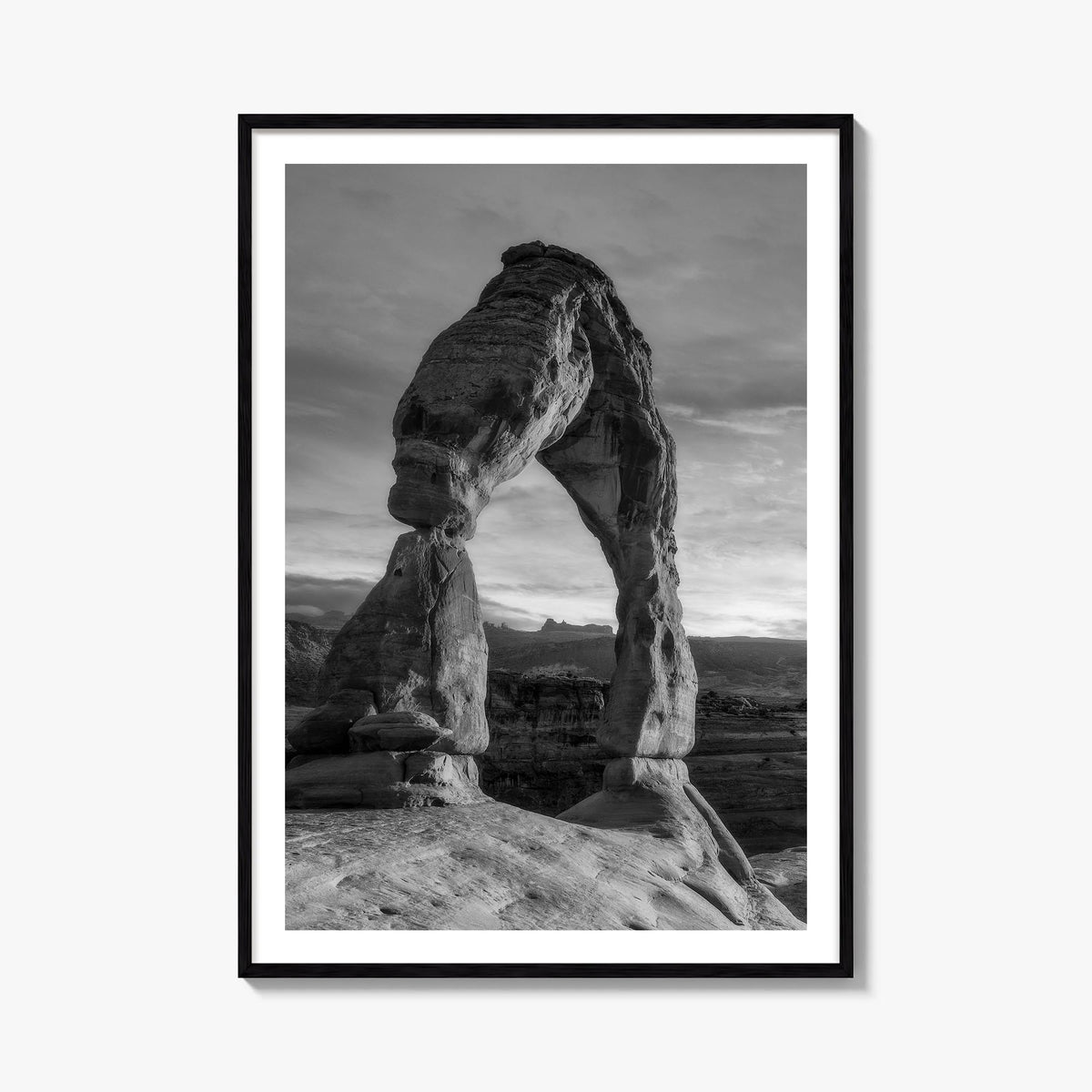 Utah no. 2 black & white photo poster of United States – vertical wall art, unframed print shown in interior mockup