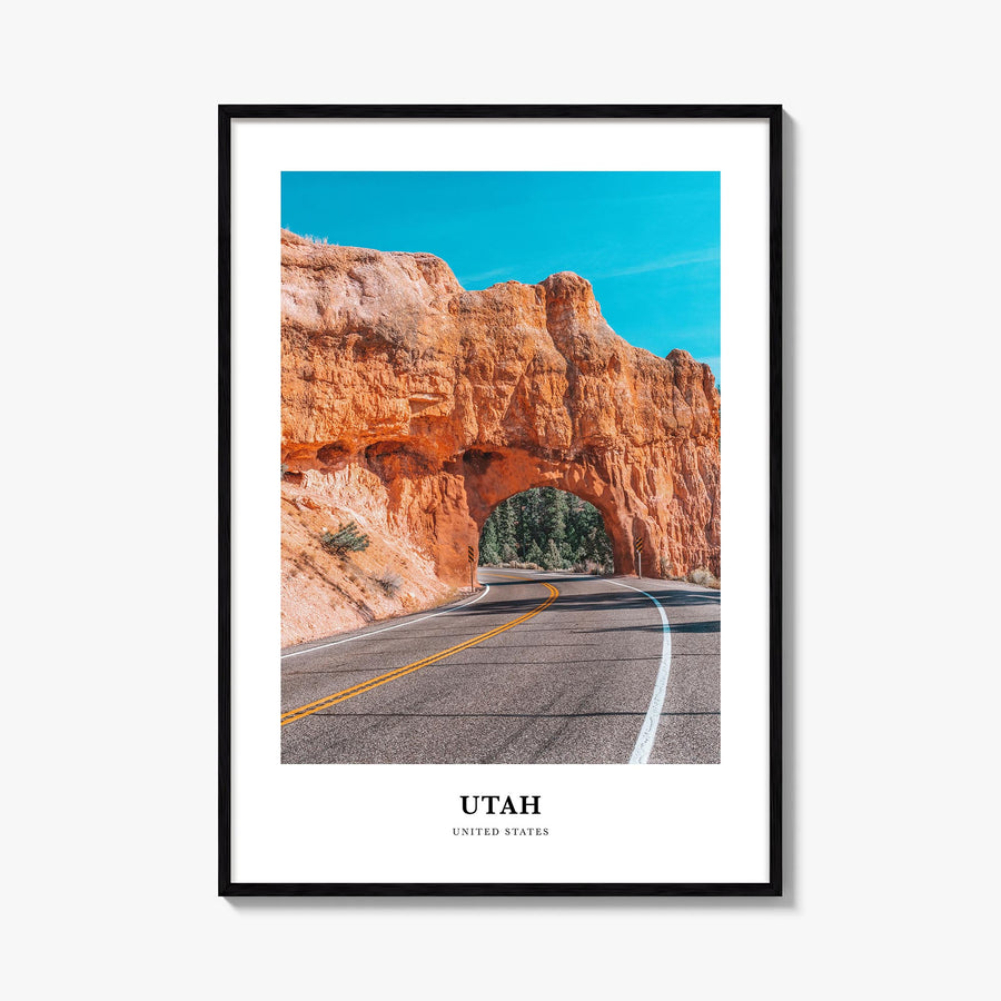 Utah no. 2 colorful classic poster of United States – vertical wall art, unframed print shown in interior mockup