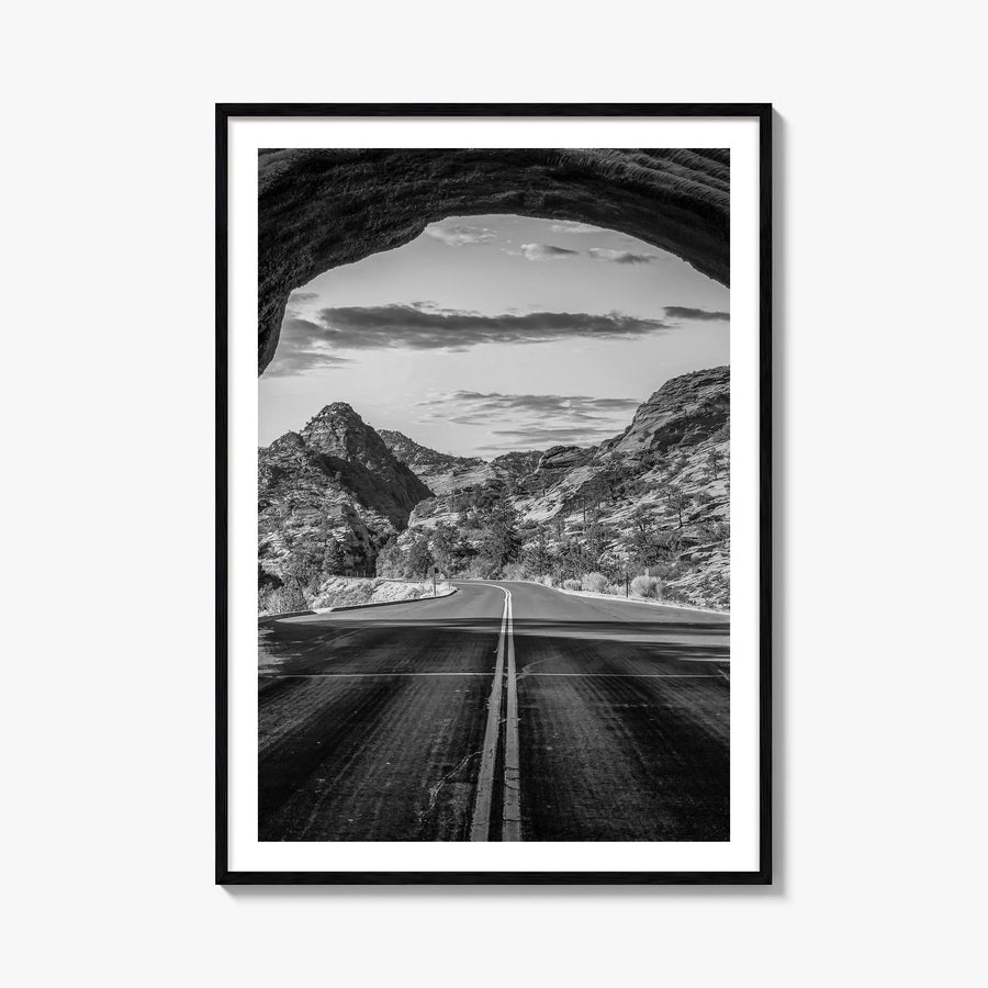 Utah no. 3 black & white photo poster of United States – vertical wall art, unframed print shown in interior mockup