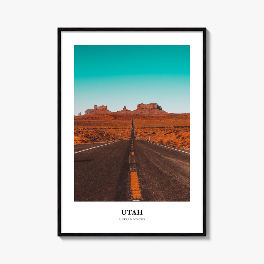Utah no. 3 colorful classic poster of United States – vertical wall art, unframed print shown in interior mockup