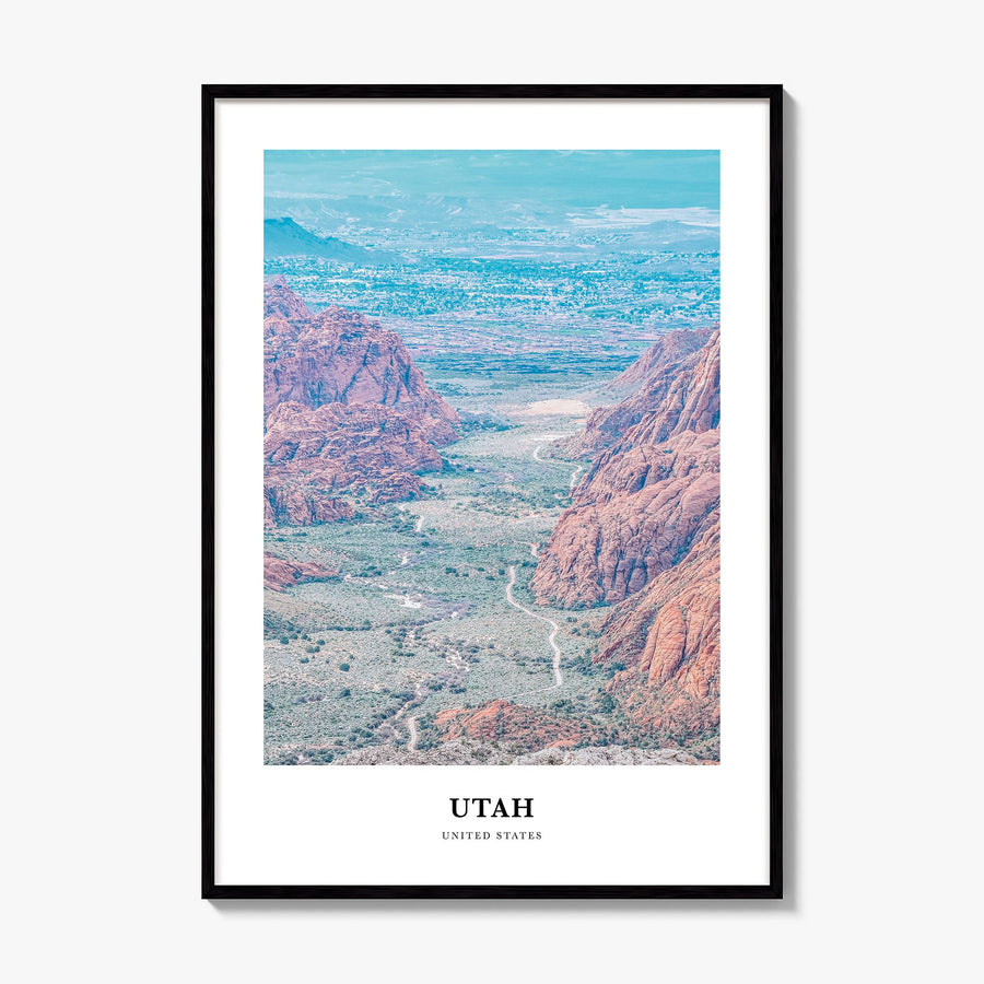 Utah Classic No 1 Poster, framed poster mockup