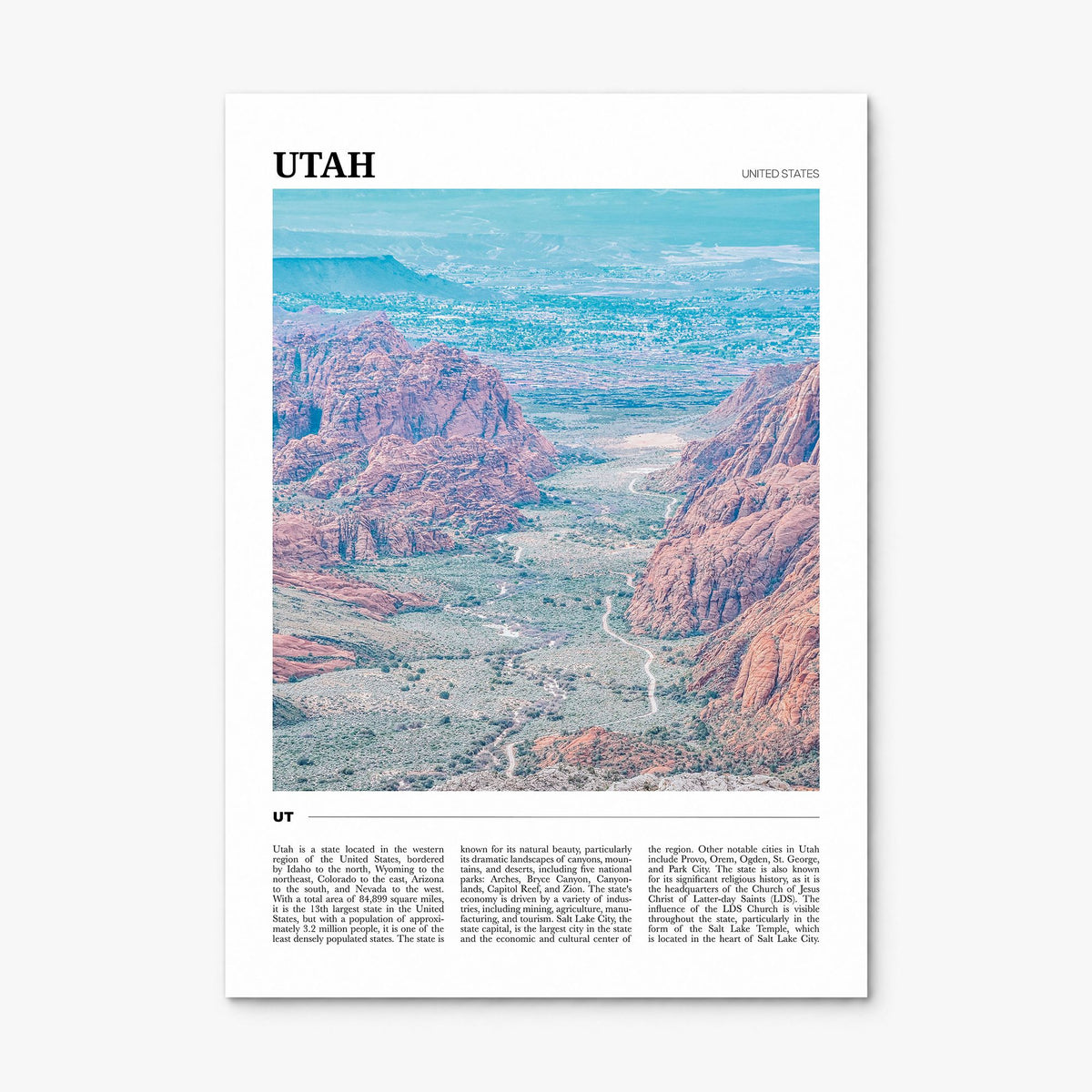 Utah Travel No 1 Poster, print only (unframed)