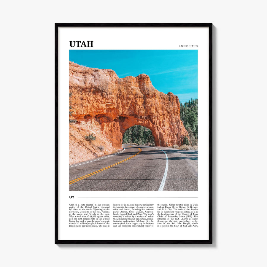 Utah Travel No 2 Poster, framed poster mockup