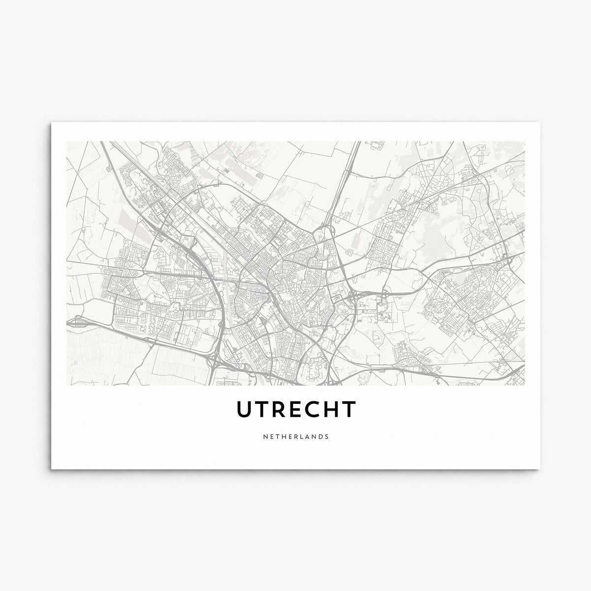 Utrecht Map Poster, print only (unframed)