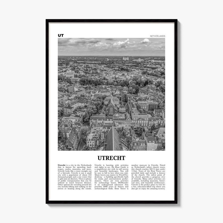Utrecht Newspaper Poster, framed poster mockup