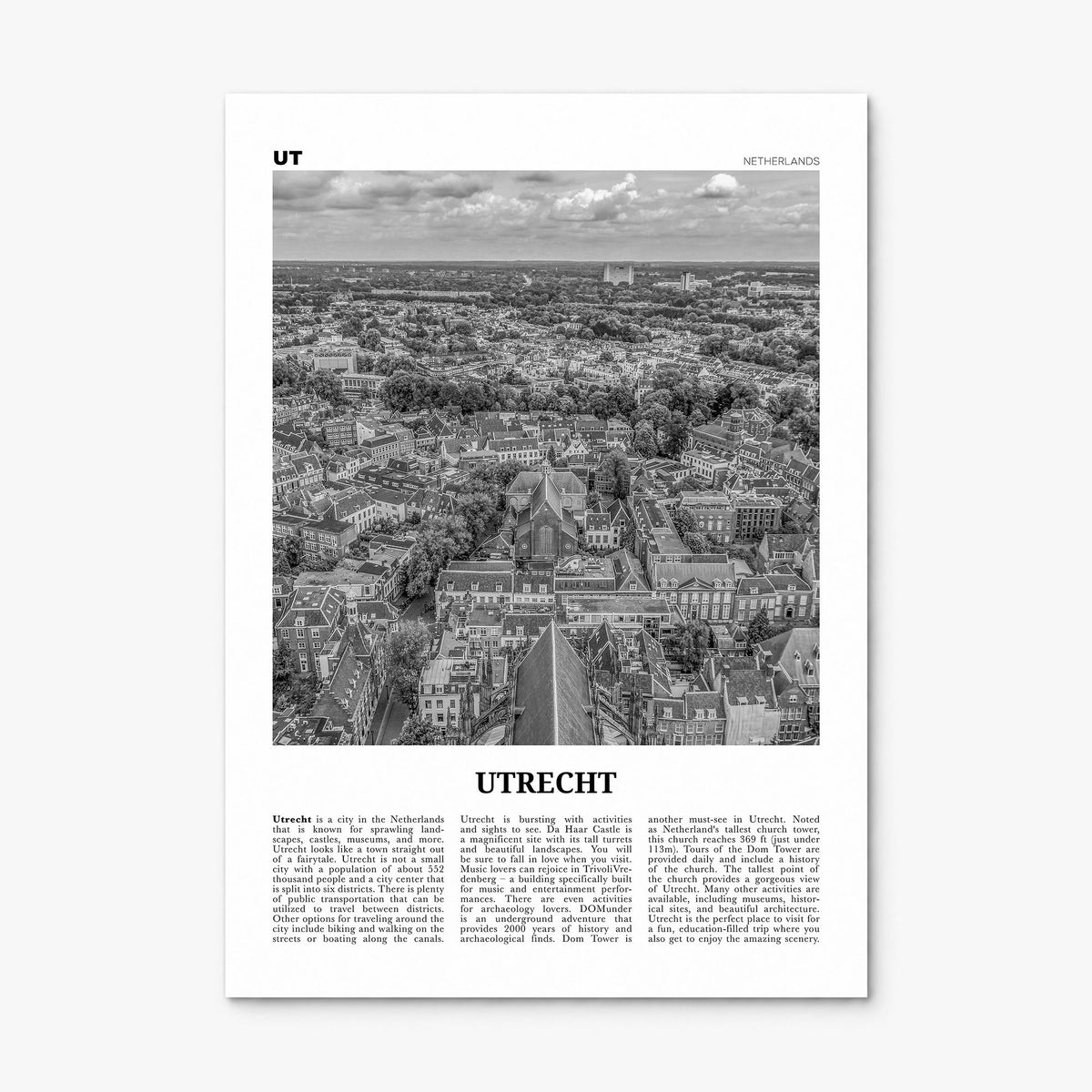 Utrecht Newspaper Poster, print only (unframed)