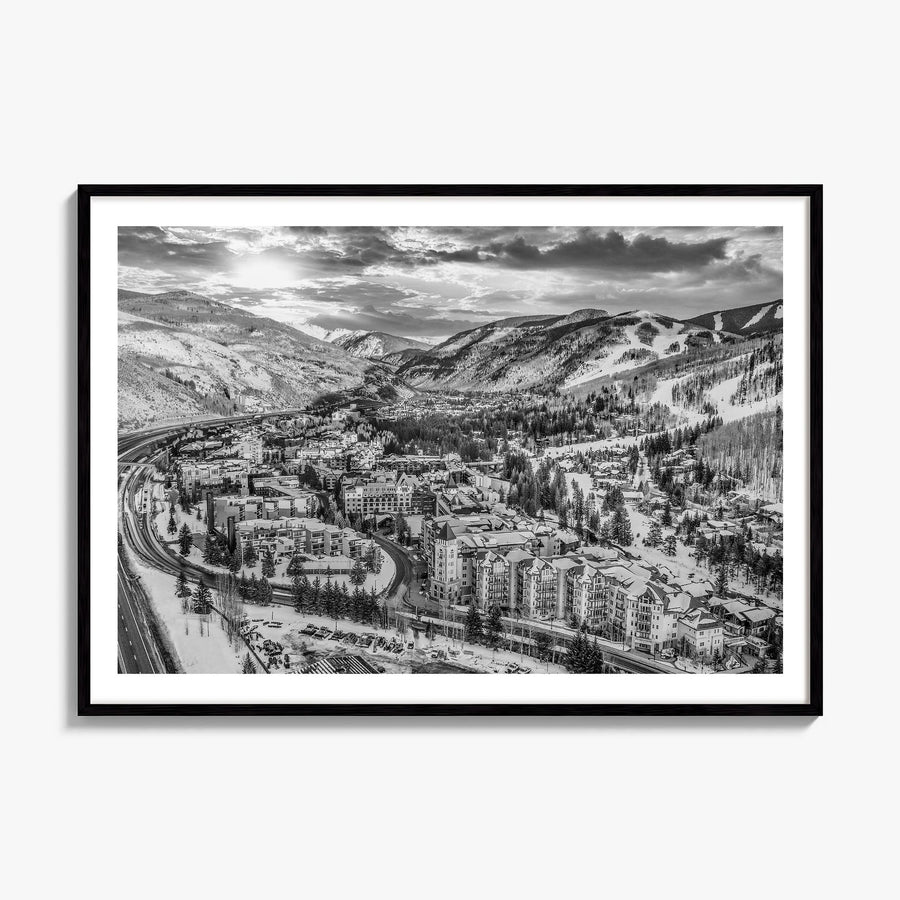 Vail Photo Poster, framed poster mockup, white border