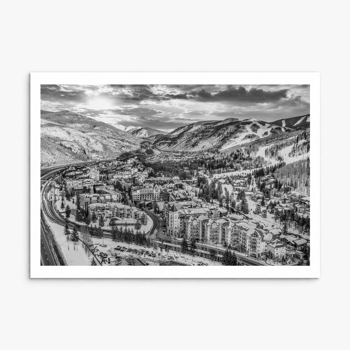 Vail Photo Poster, print only (unframed), white border