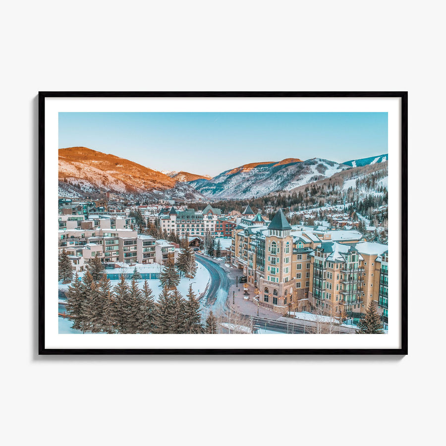 Vail Photo Poster, framed poster mockup, white border