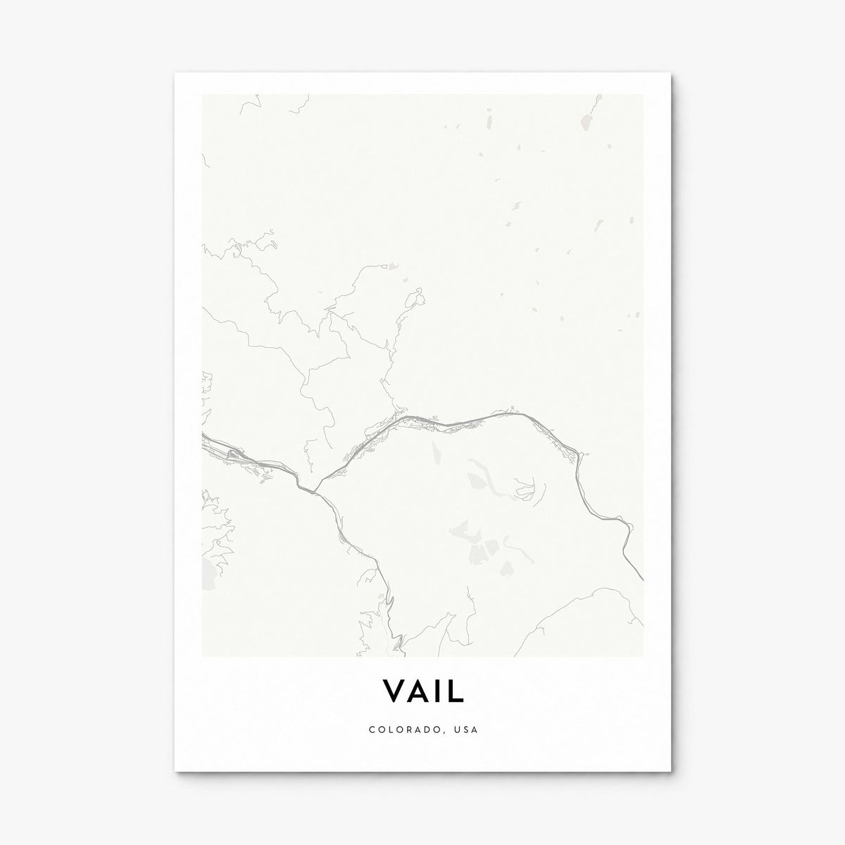 Vail Map Poster, print only (unframed)