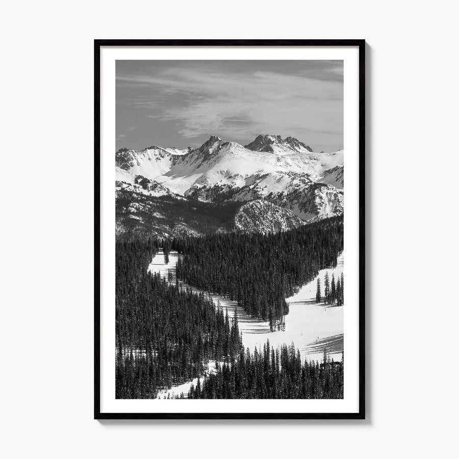 Vail Photo Poster, framed poster mockup, white border