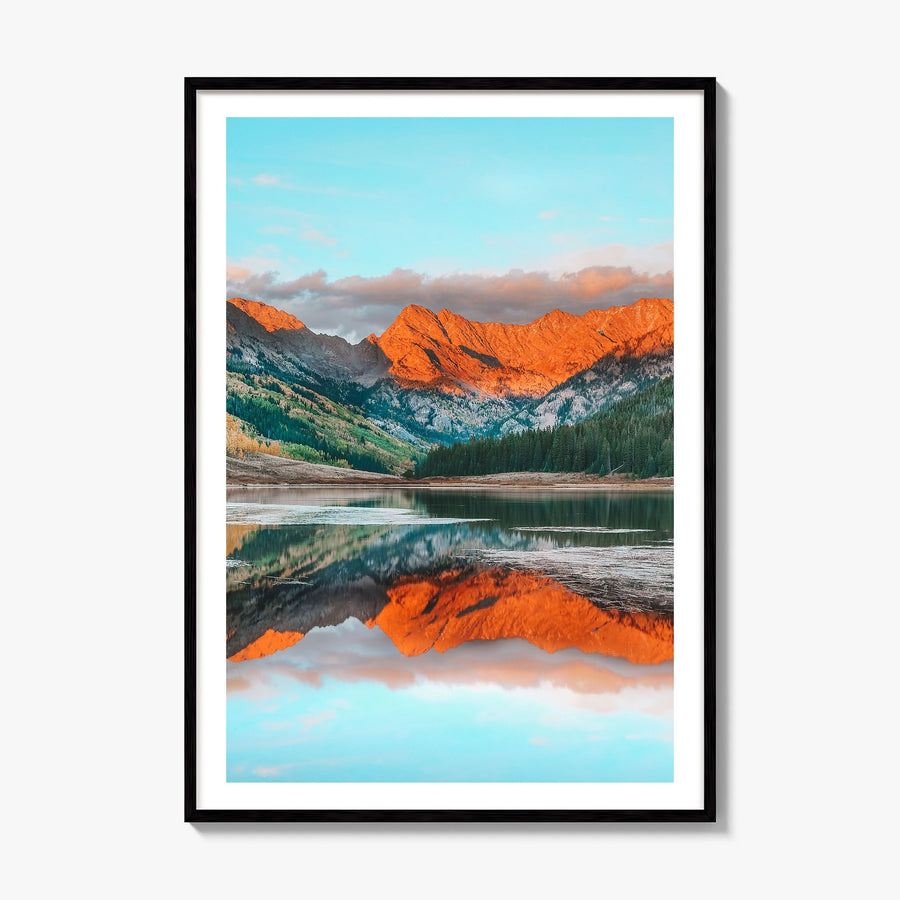 Vail Photo No 1 Poster, framed poster mockup, white border