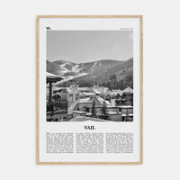 Vail Poster Natural Wood / 8x12 in Nbourhood Travel B&W Poster