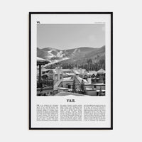 Vail Poster Black Wood / 8x12 in Nbourhood Travel B&W Poster