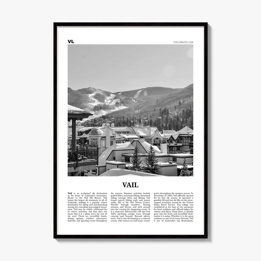 Vail Newspaper Poster, framed poster mockup