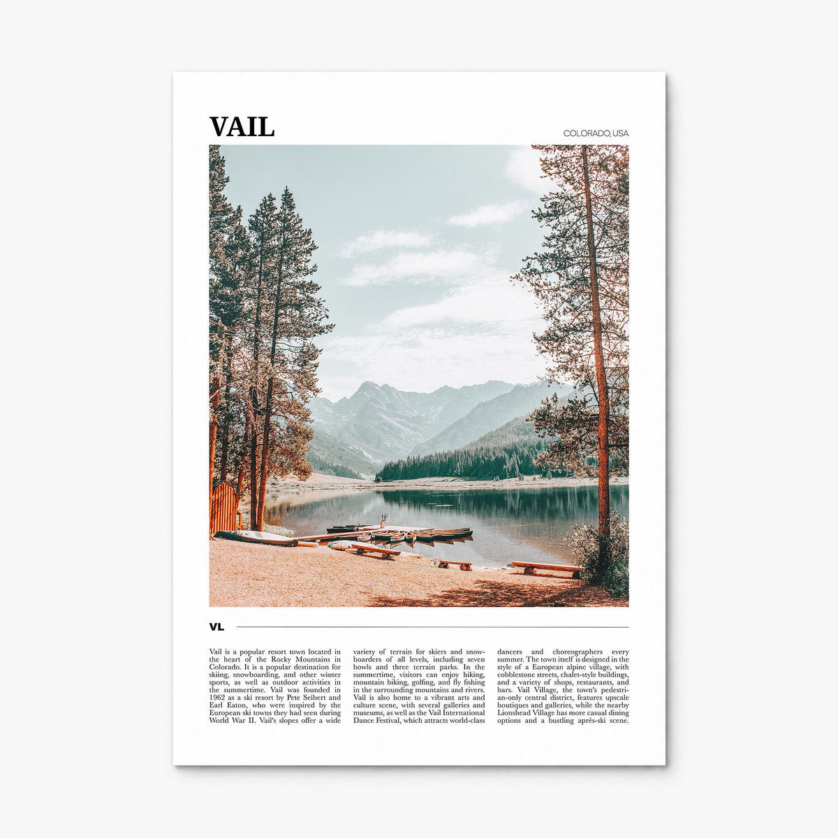 Vail Travel Poster, print only (unframed)