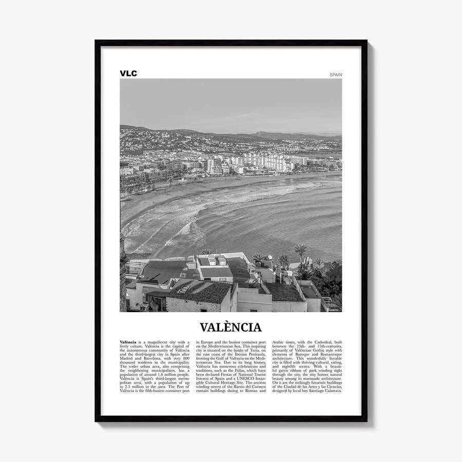Valencia Newspaper No 1 Poster, framed poster mockup