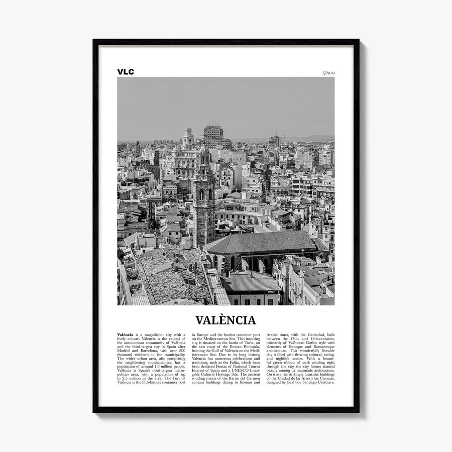 Valencia Newspaper No 2 Poster, framed poster mockup